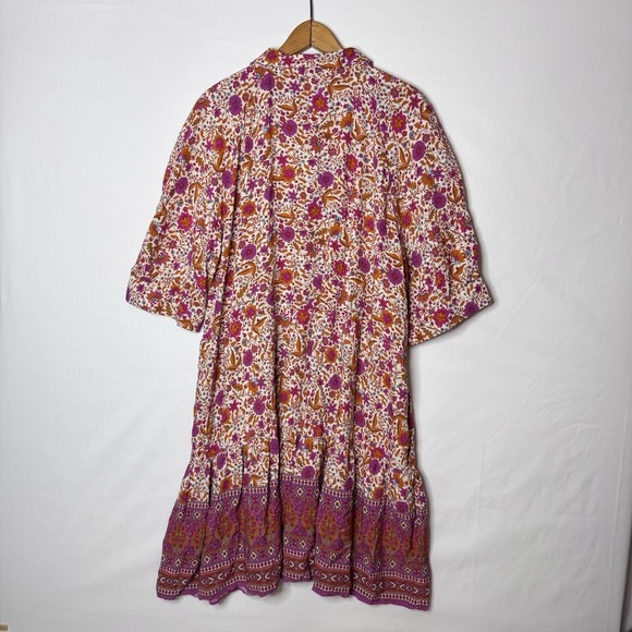 Natural Life Dress Sz 2X Becca Cottagecore Boho Festival Pockets Button XXL - Picture 6 of 12